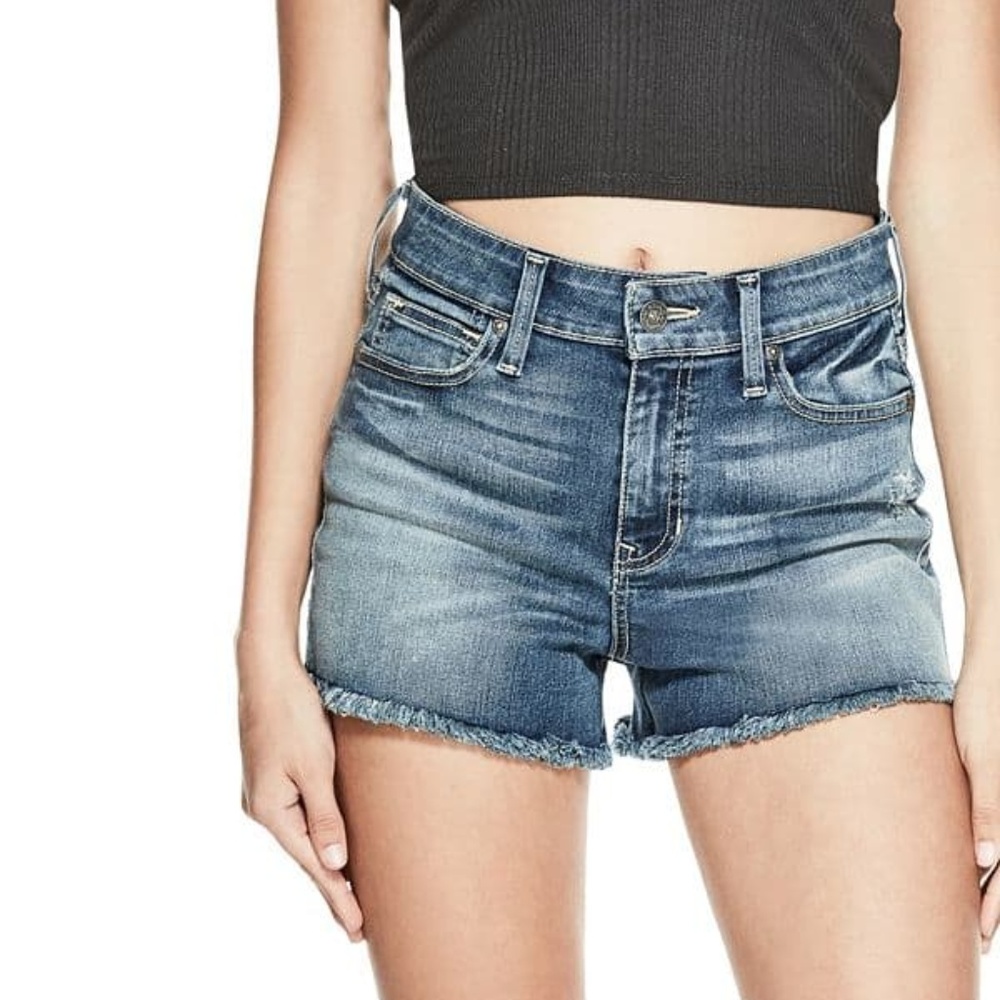 New G by GUESS Teedra High-Rise Jean Shorts